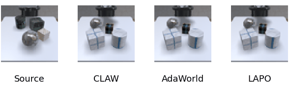Robosuite latent action transfer